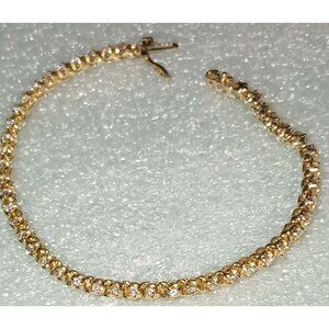 DIAMOND TENNIS BRACELET 14K YELLOW GOLD